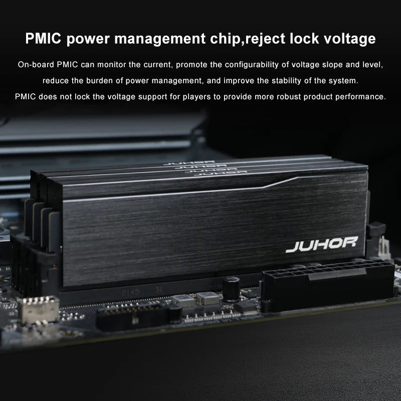 JUHOR DDR5 RAM – 16GB 6000MHz / 6400MHz or 32GB (16GB×2) Desktop Memory with Heatsink