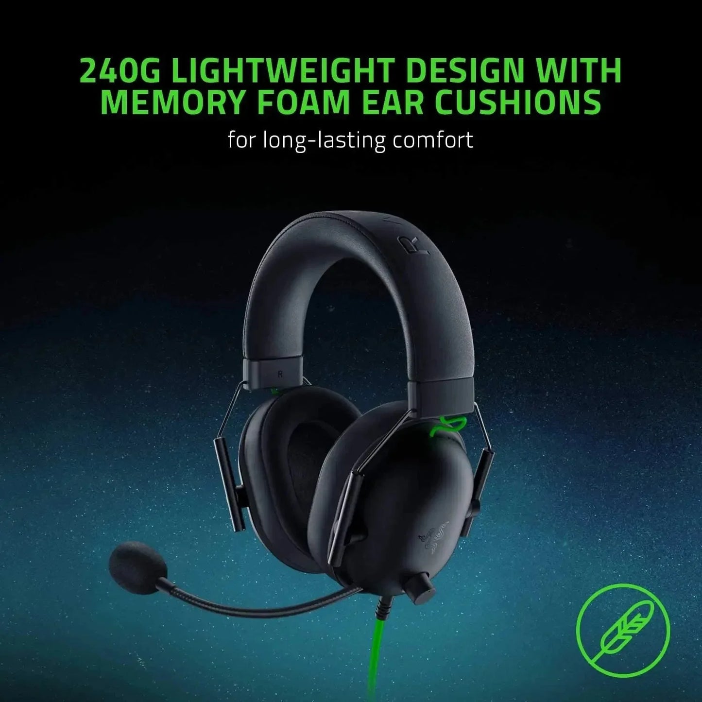 Razer BlackShark V2 X Wired Esports Headset – 7.1 Surround Sound, Hyperclear Cardioid Mic, Passive Noise Cancellation