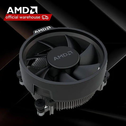 AMD Wraith Stealth CPU Cooler – Original 4-Pin Fan, Supports Ryzen R3/R5, AM4/AM5 Motherboards