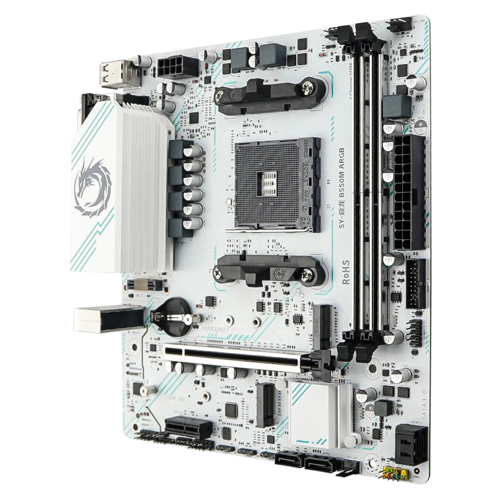 SOYO B550M Gaming Motherboard – Dual DDR4, M.2 NVMe, USB 3.2, AM4 Socket, Supports Ryzen 5700X