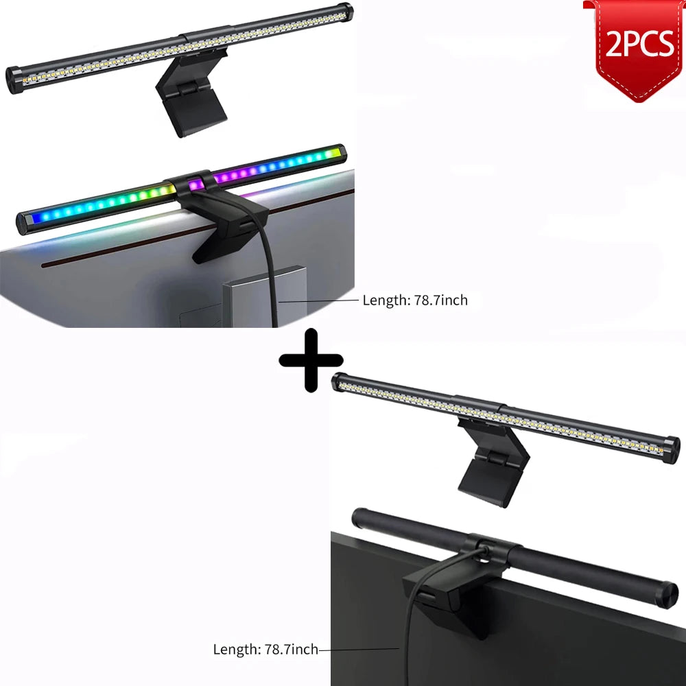 Wisciton LED Monitor Light – Eye-Care Screen Bar for Desktops, USB-Powered, Adjustable Brightness