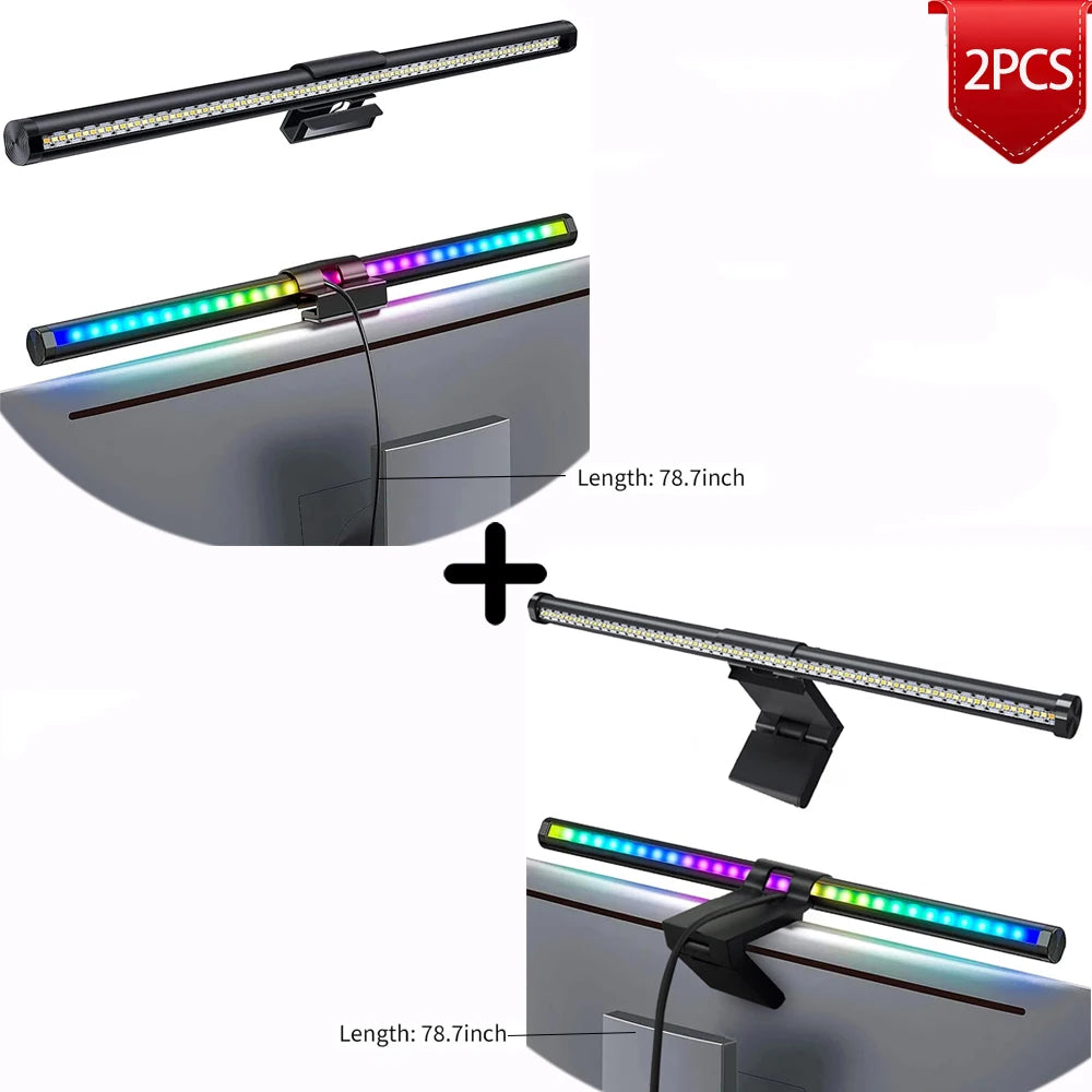 Wisciton LED Monitor Light – Eye-Care Screen Bar for Desktops, USB-Powered, Adjustable Brightness