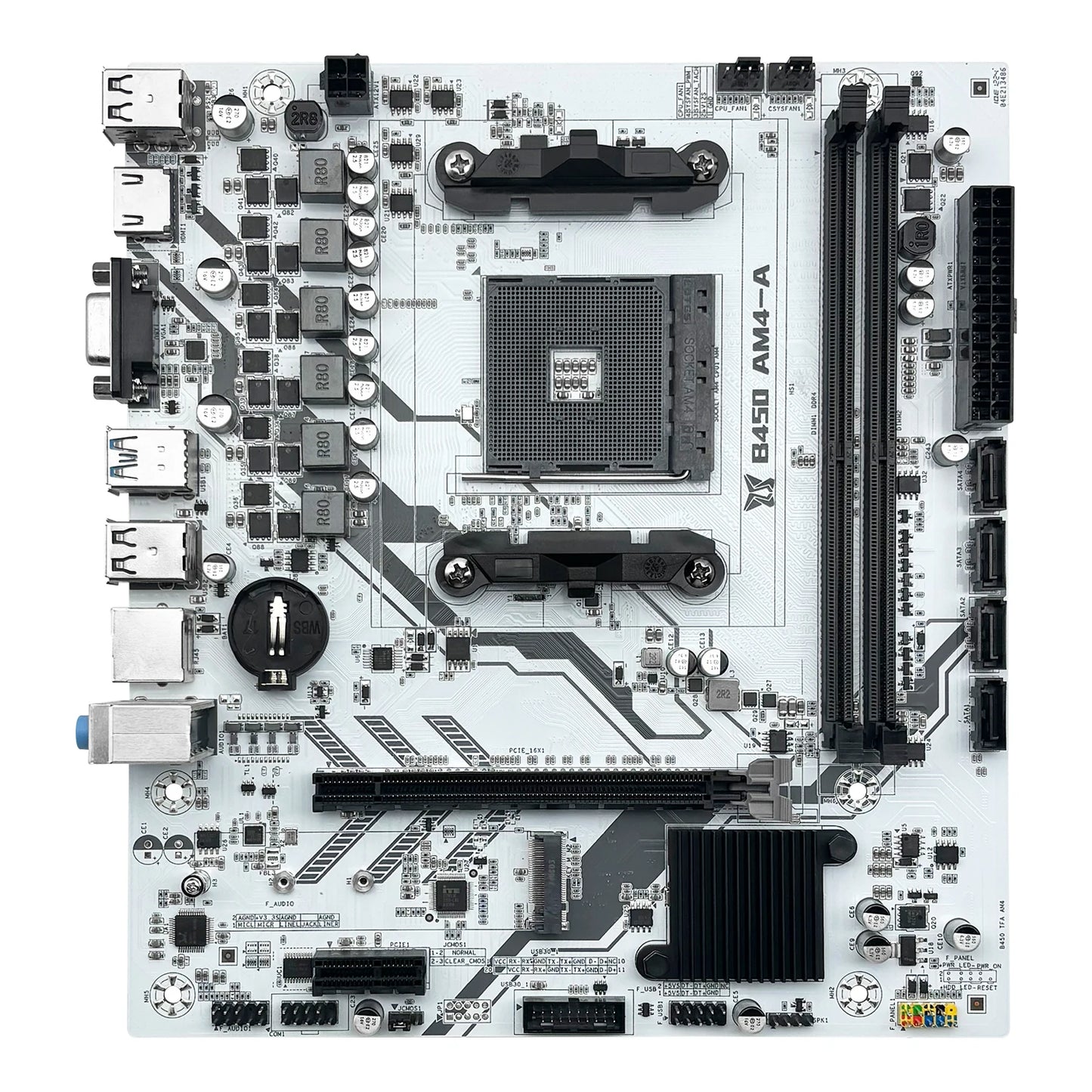 MACHINIST B450 AM4 Motherboard – Dual-Channel DDR4, M.2 NVMe, Supports Ryzen 5500/5600/5600G CPUs