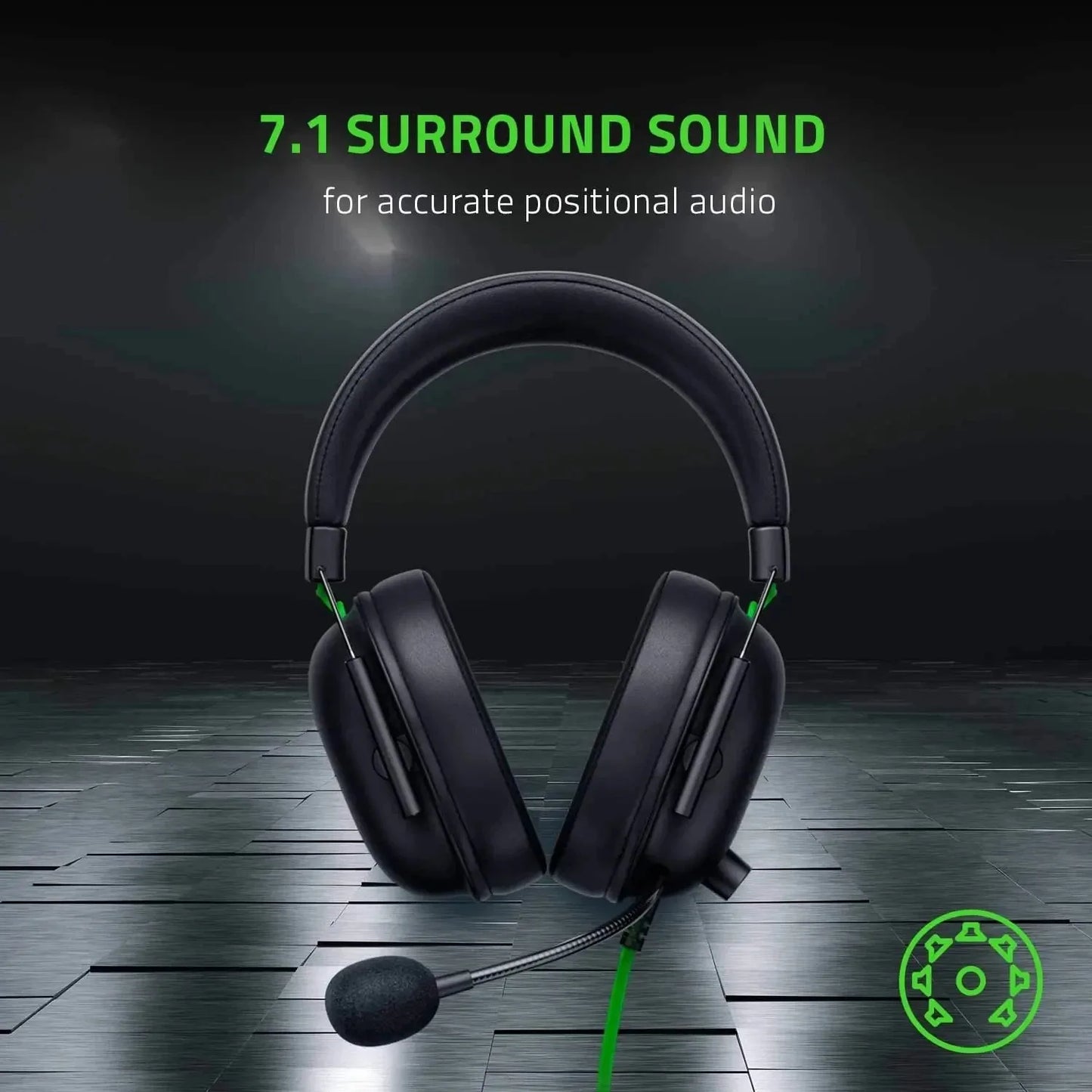 Razer BlackShark V2 X Wired Esports Headset – 7.1 Surround Sound, Hyperclear Cardioid Mic, Passive Noise Cancellation