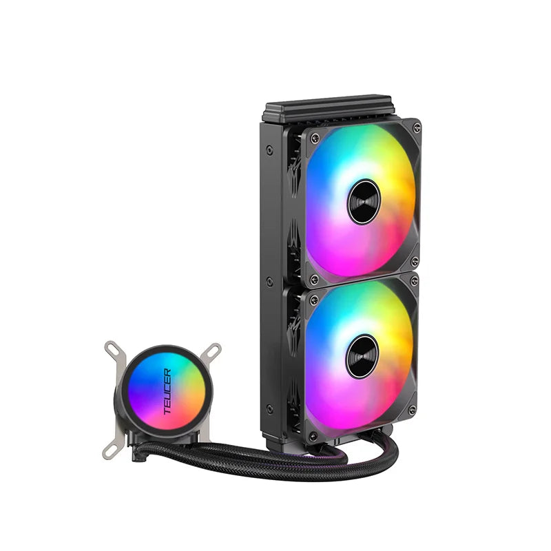 TEUCER AF-240 RGB Liquid CPU Cooler – 240mm Radiator, ARGB Fans, LGA/AM4/AM5 Compatible