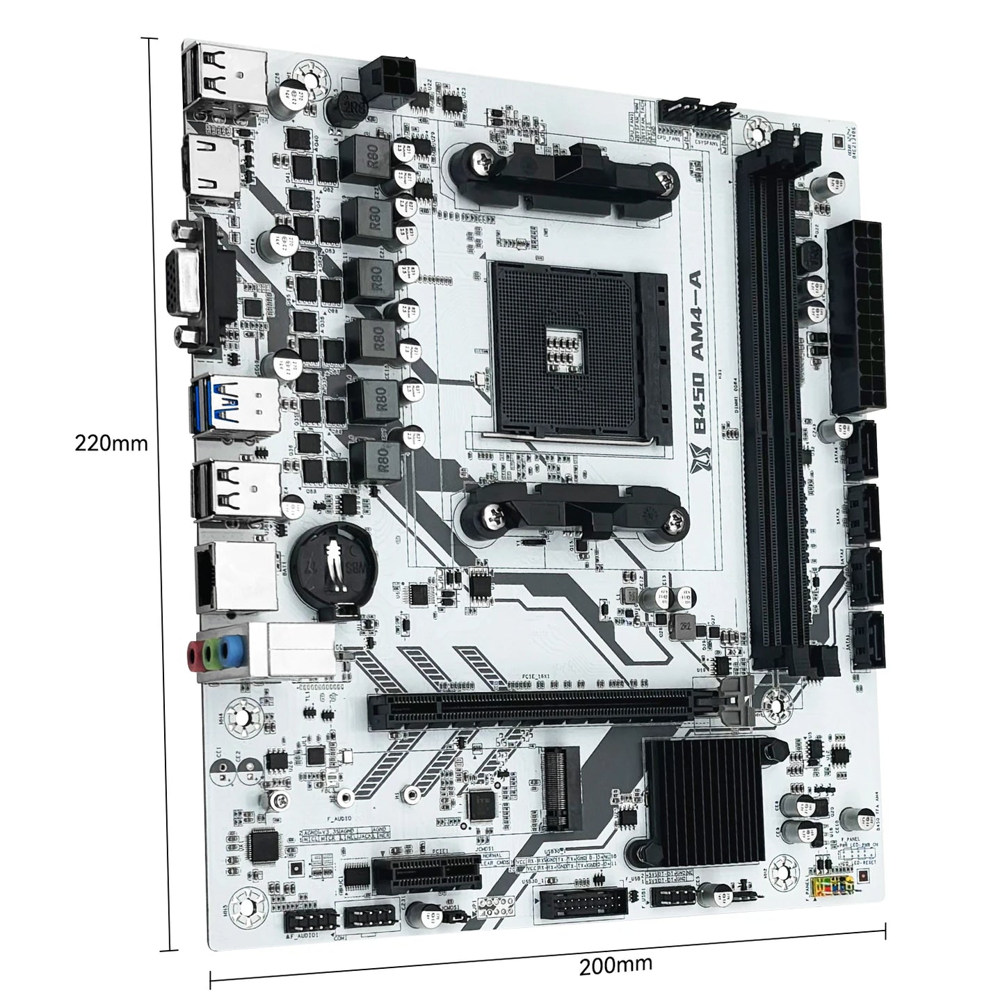 MACHINIST B450 AM4 Motherboard – Dual-Channel DDR4, M.2 NVMe, Supports Ryzen 5500/5600/5600G CPUs
