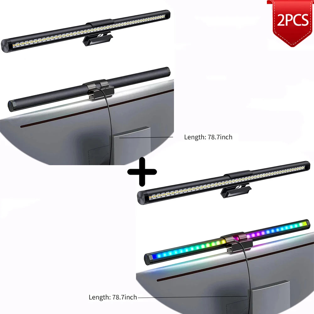 Wisciton LED Monitor Light – Eye-Care Screen Bar for Desktops, USB-Powered, Adjustable Brightness