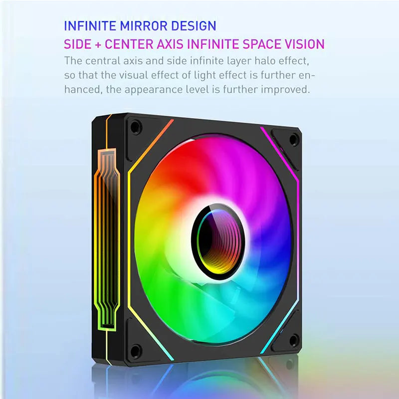 UPSIREN UF-1 PRISM 4 PRO 120mm ARGB Computer Case Fan – 4-Pin PWM, Quiet Cooling, 45.2CFM